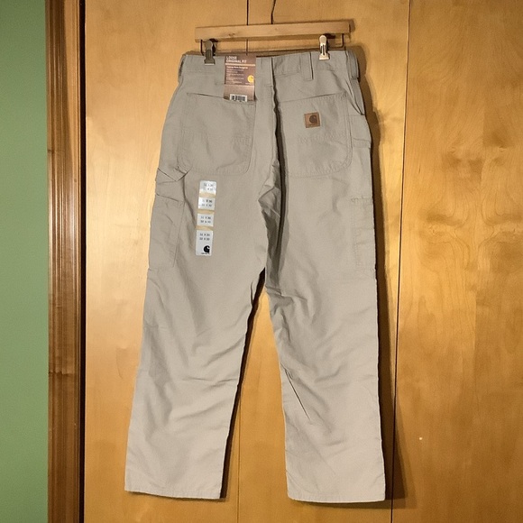 Carhartt Tan Loose Original Fit Canvas Work Dungaree 32x30 NWT - Picture 1 of 5